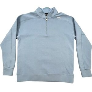 UNRL Blue Quarter Zip Athletic Fit Pullover Sweatshirt Mens Medium M